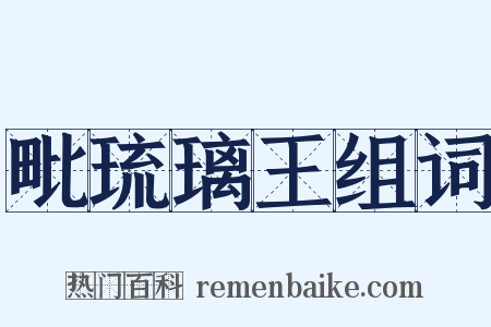 毗琉璃王组词是什么意思的图片